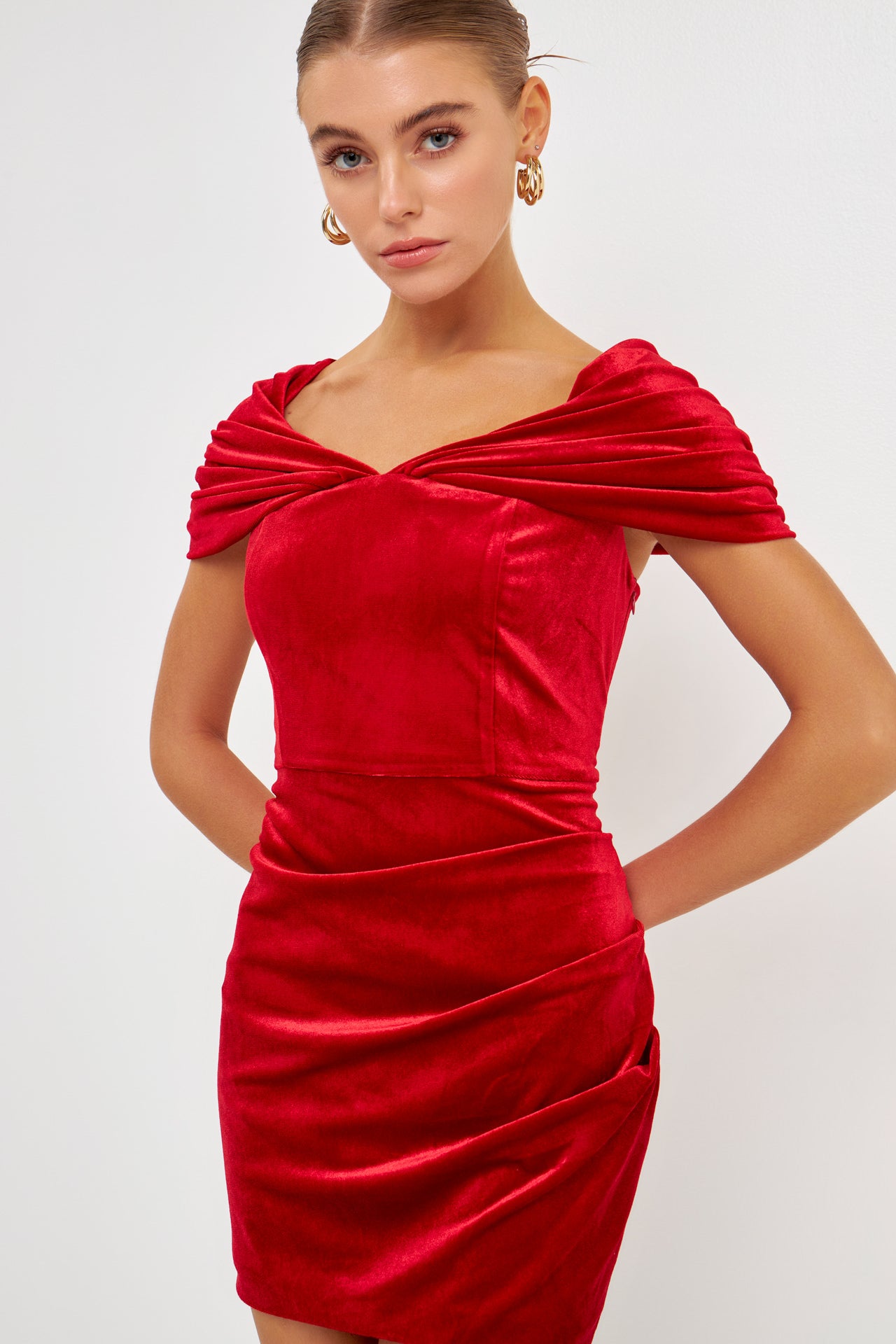 ENDLESS ROSE - Velvet Mini Dress - DRESSES available at Objectrare