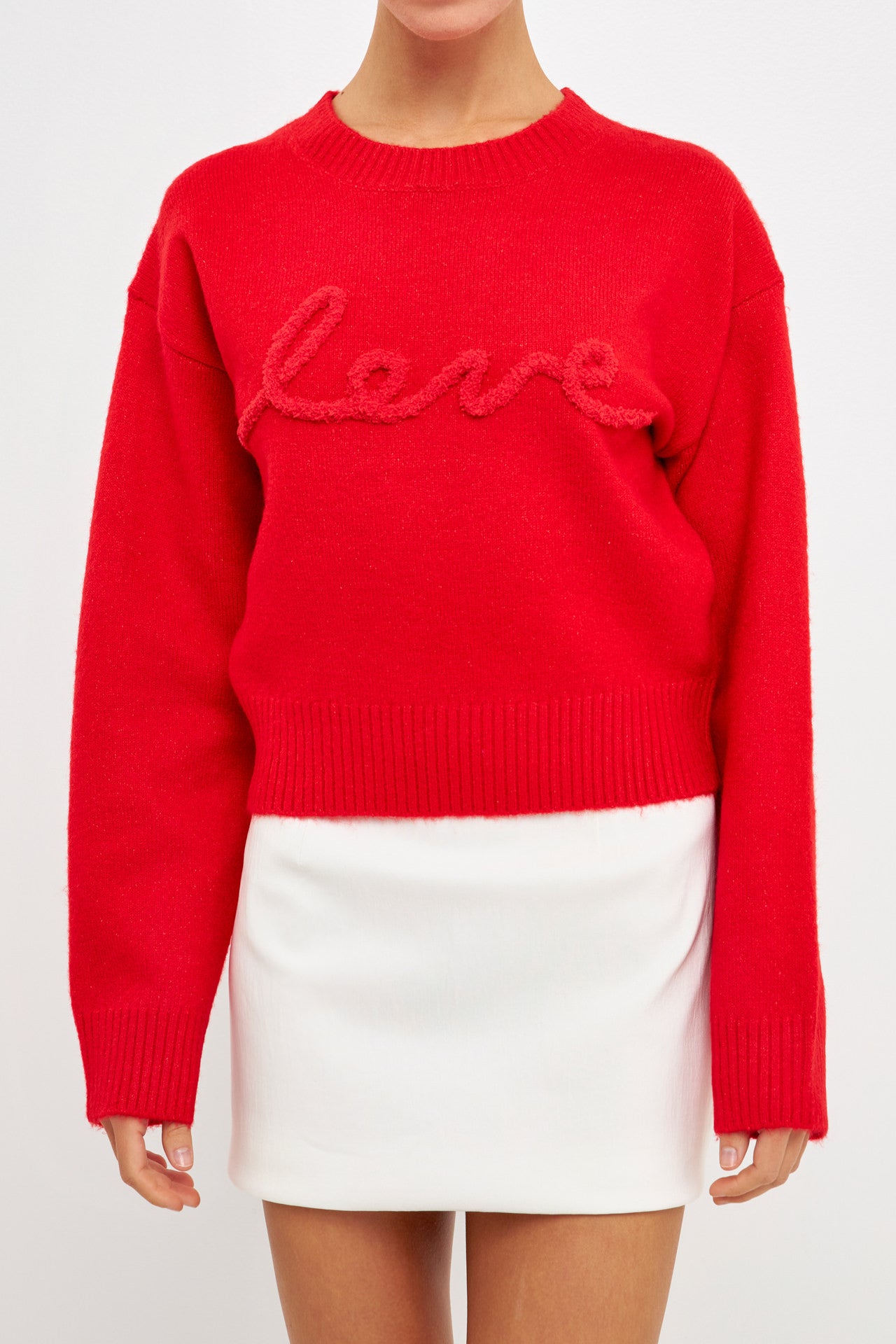 ENDLESS ROSE - Crewneck Love Sweater - SWEATERS & KNITS available at Objectrare