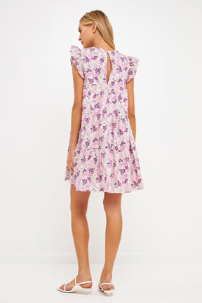 ENGLISH FACTORY - Floral Printed Babydoll Mini - DRESSES available at Objectrare