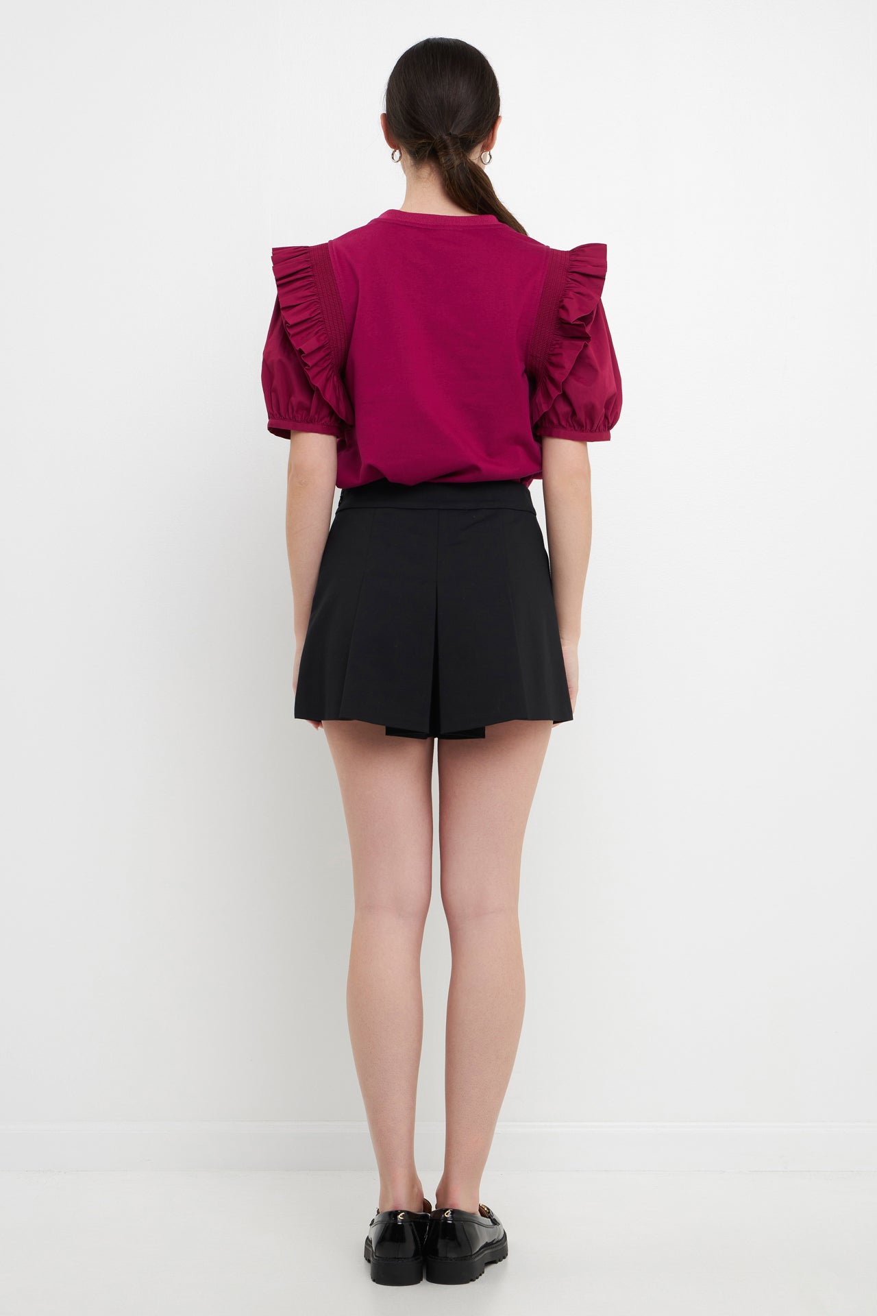 ENGLISH FACTORY - Ruffle Sleeve T-Shirt - TOPS available at Objectrare