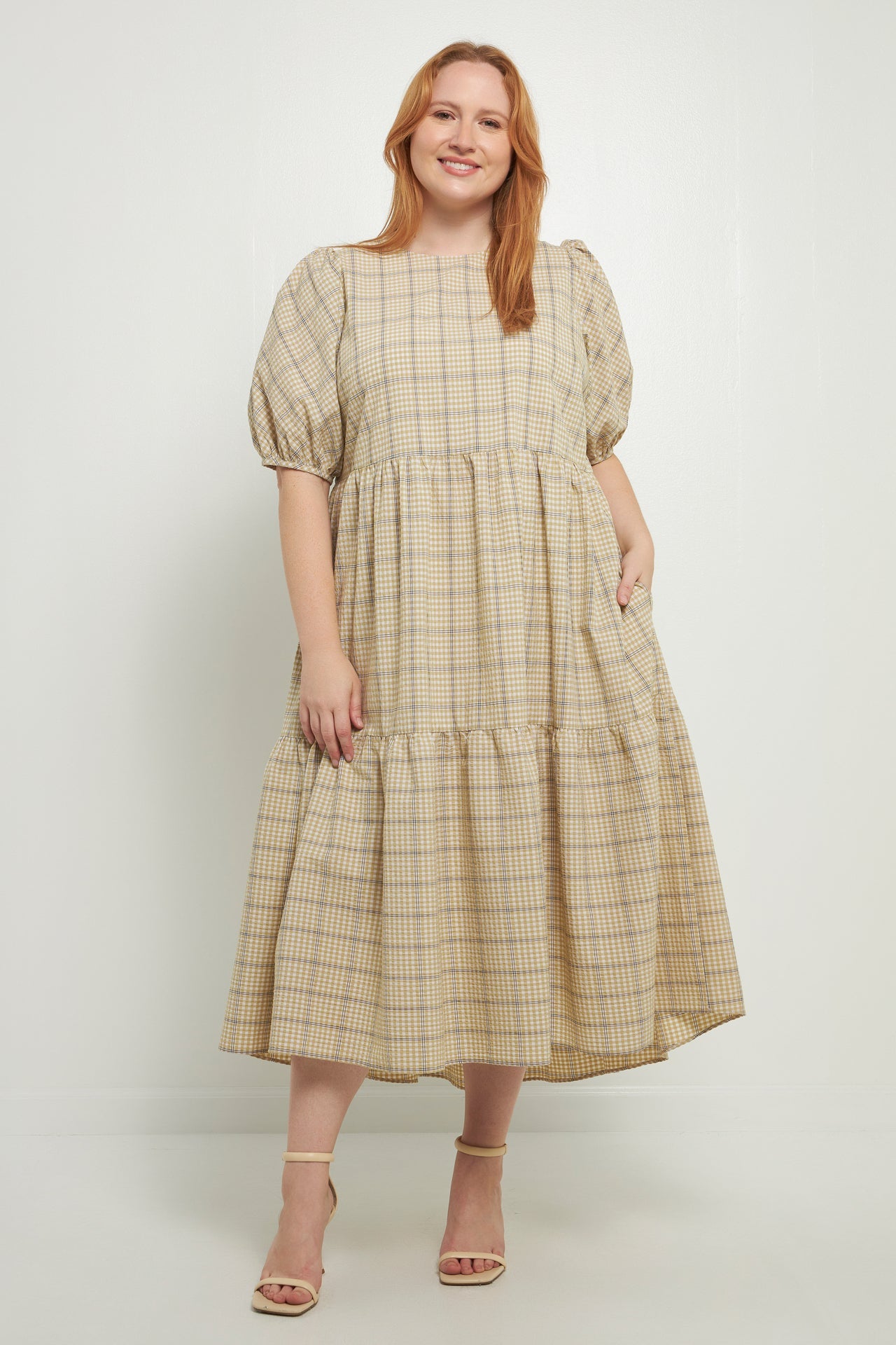 ENGLISH FACTORY - Gingham Back Bow Tie Midi High Low - DRESSES available at Objectrare