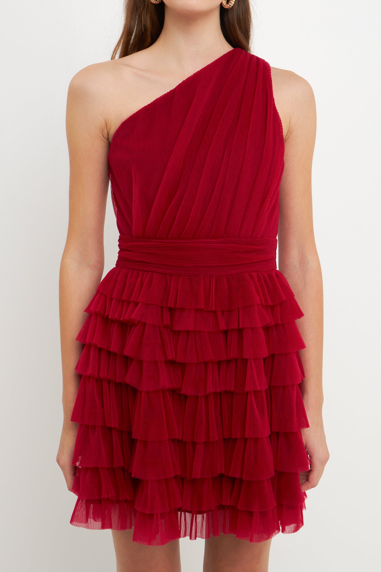 ENDLESS ROSE - Tiered Tulle Mini Dress - DRESSES available at Objectrare
