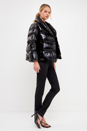 ENDLESS ROSE - Belted Puffer Jacket - JACKETS available at Objectrare