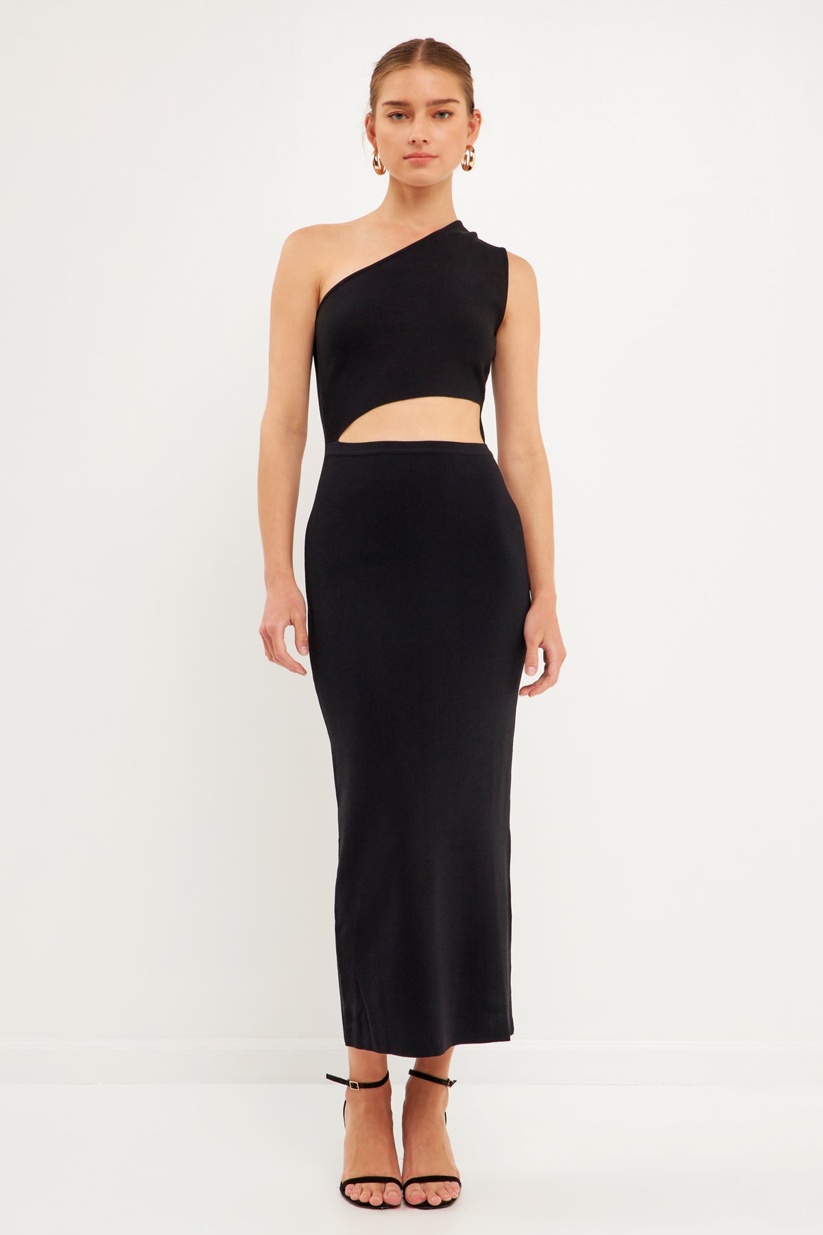 ENDLESS ROSE - One Shoulder Cutout Maxi Dress - DRESSES available at Objectrare