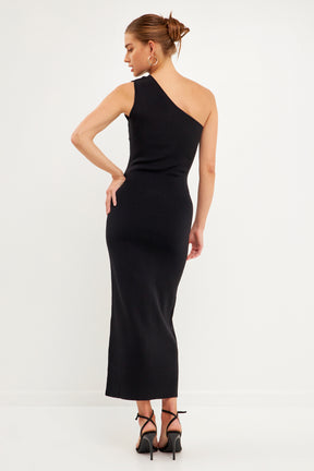 ENDLESS ROSE - One Shoulder Cutout Maxi Dress - DRESSES available at Objectrare