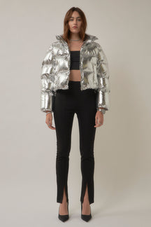 GREY LAB - Cropped Puffer Jacket - JACKETS available at Objectrare