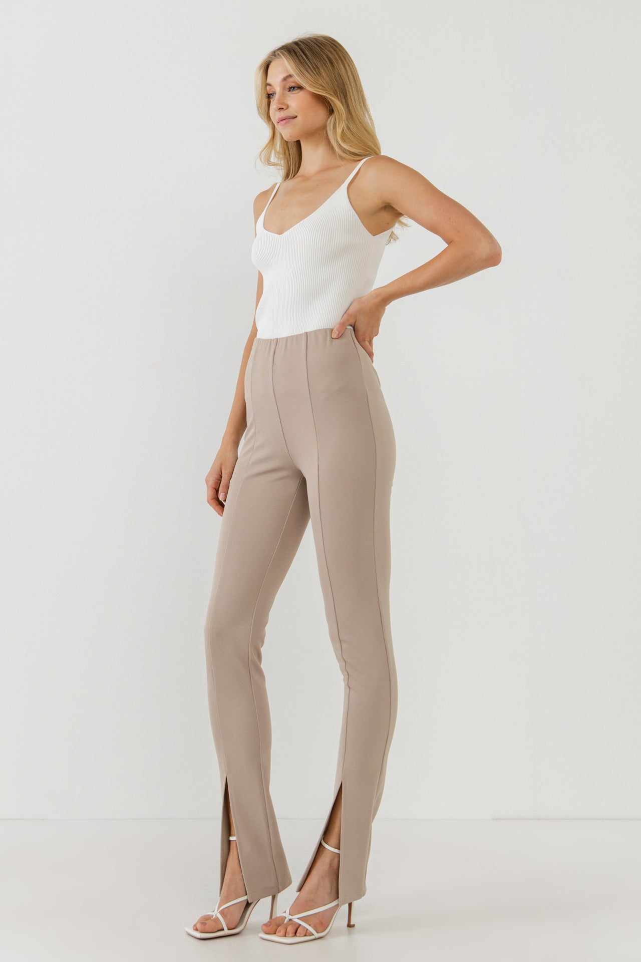 GREY LAB - Front Slit Flares - PANTS available at Objectrare