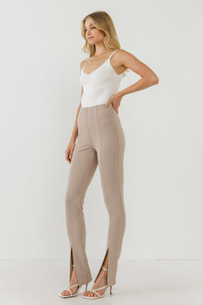 GREY LAB - Front Slit Flares - PANTS available at Objectrare