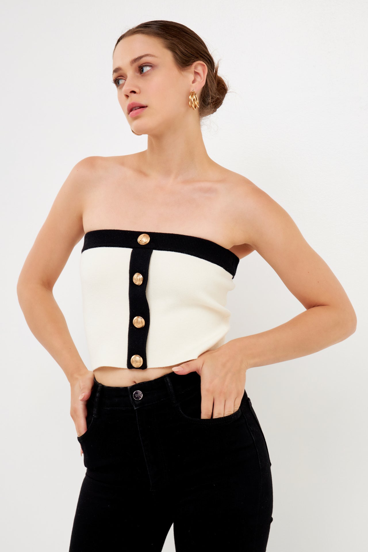 ENDLESS ROSE - Knit Tube Top - TOPS available at Objectrare