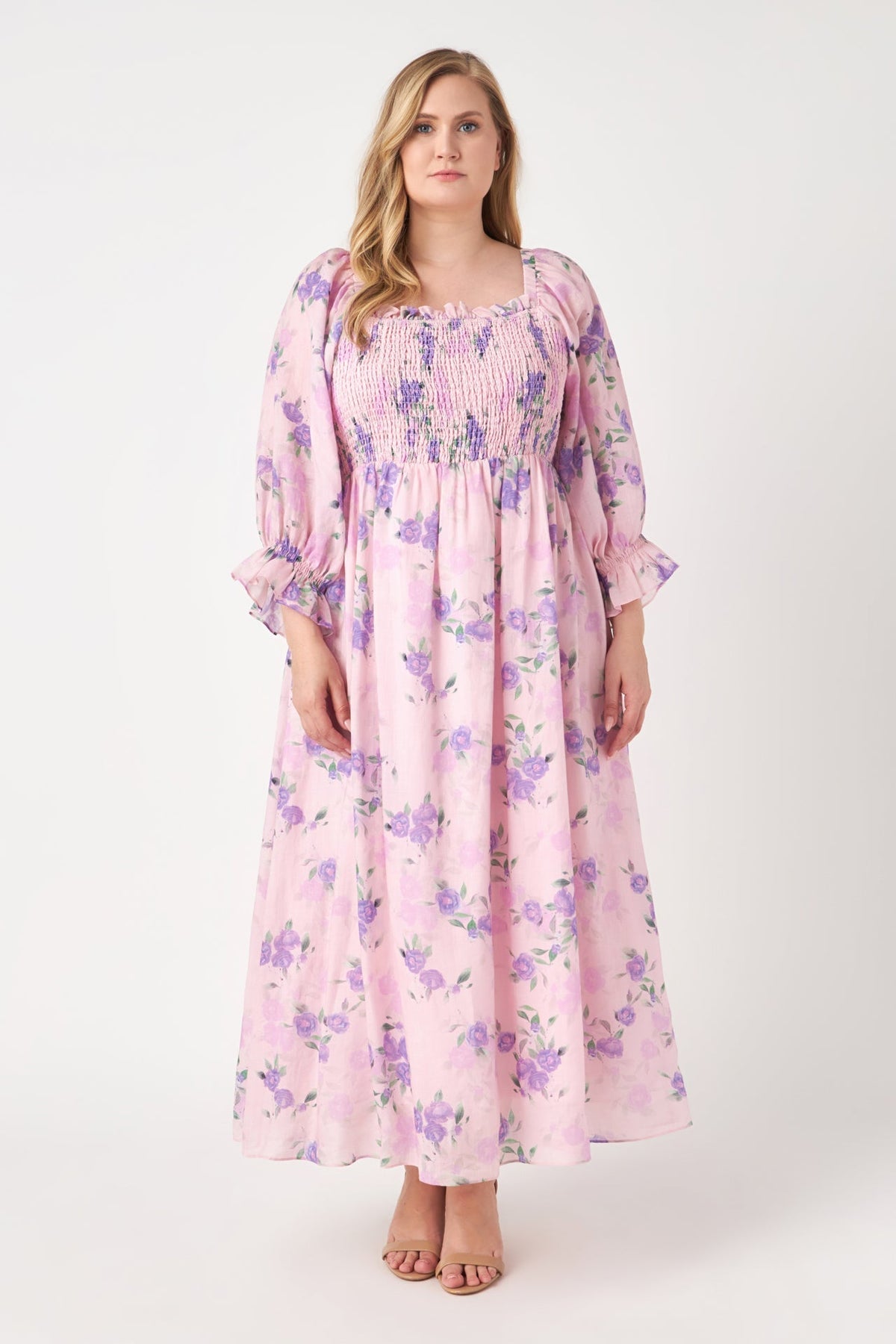 ENGLISH FACTORY - Floral Smocked Maxi Dress - DRESSES available at Objectrare