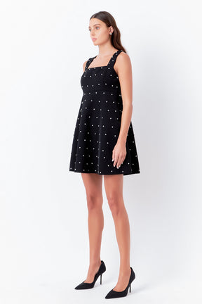 ENDLESS ROSE - Premium Embellished Mini Dress - DRESSES available at Objectrare