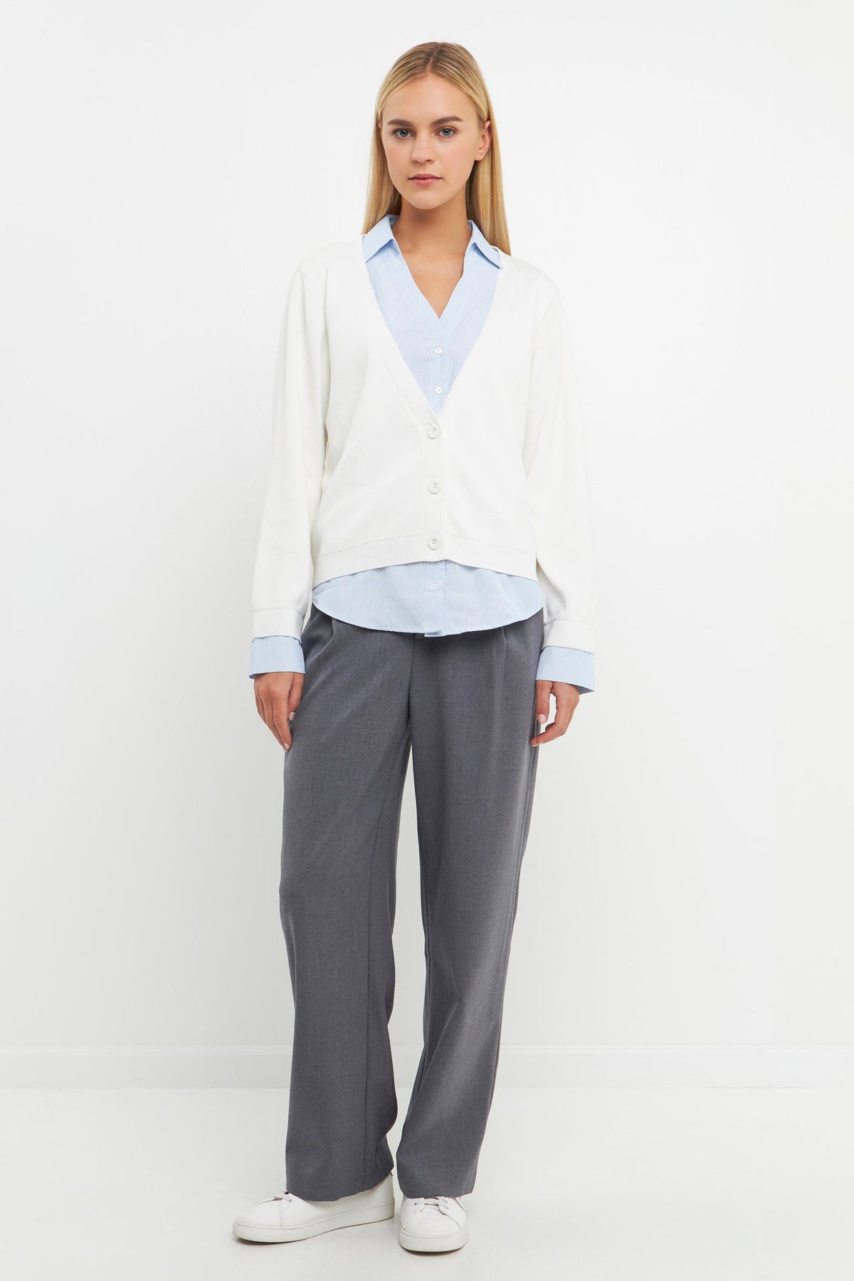 ENGLISH FACTORY - Mixed Media Cardigan - SWEATERS & KNITS available at Objectrare