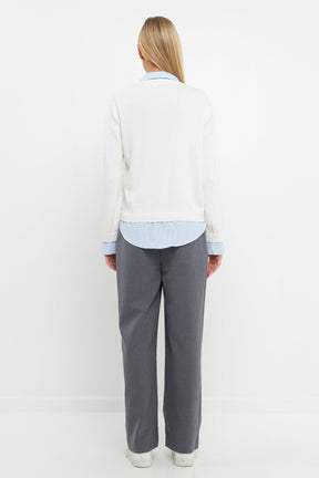 ENGLISH FACTORY - Mixed Media Cardigan - SWEATERS & KNITS available at Objectrare