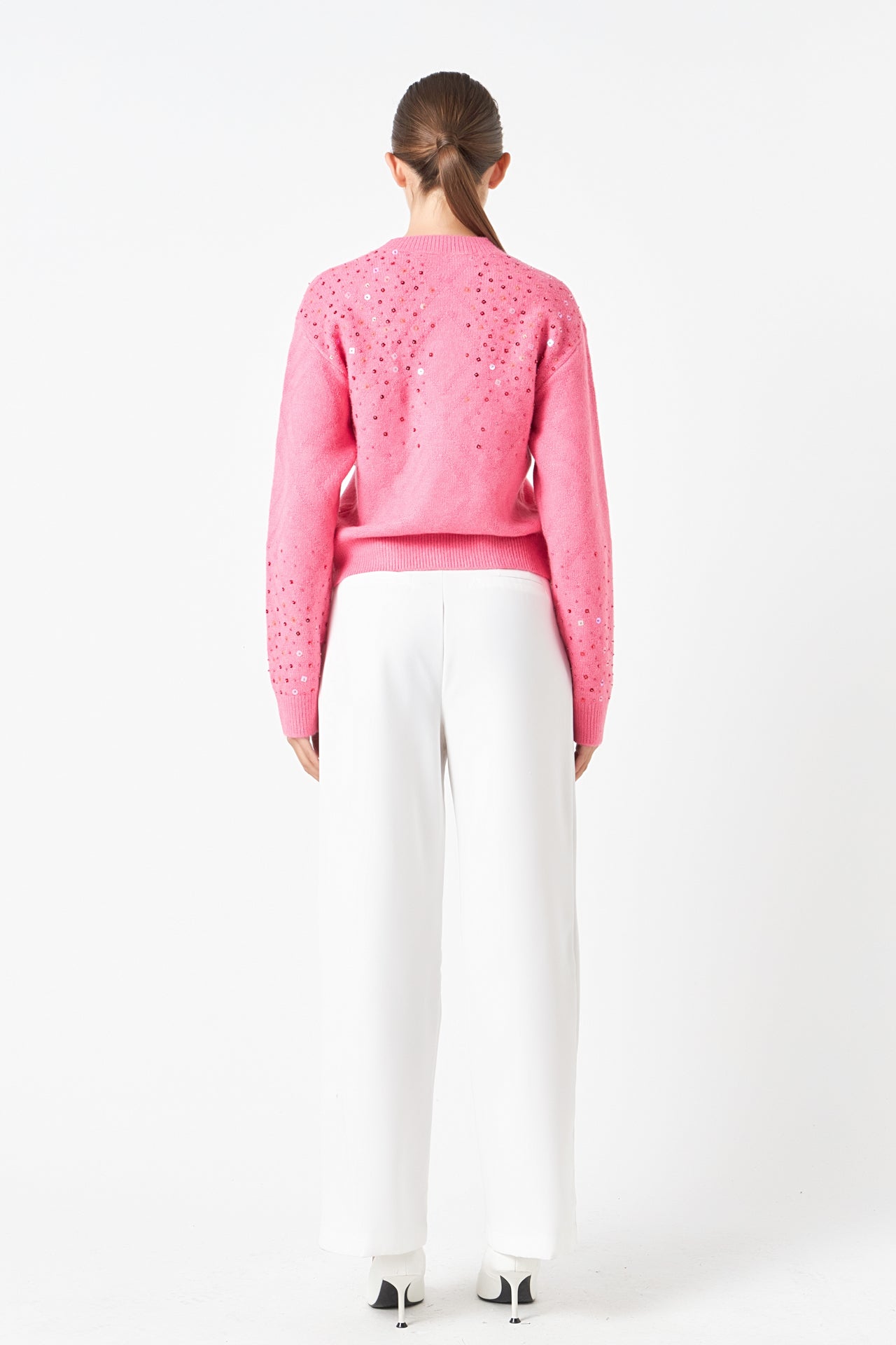 ENDLESS ROSE - Sequins Knit Sweater - SWEATERS & KNITS available at Objectrare