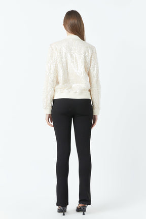 ENDLESS ROSE - Sequins Bomber Jacket - JACKETS available at Objectrare