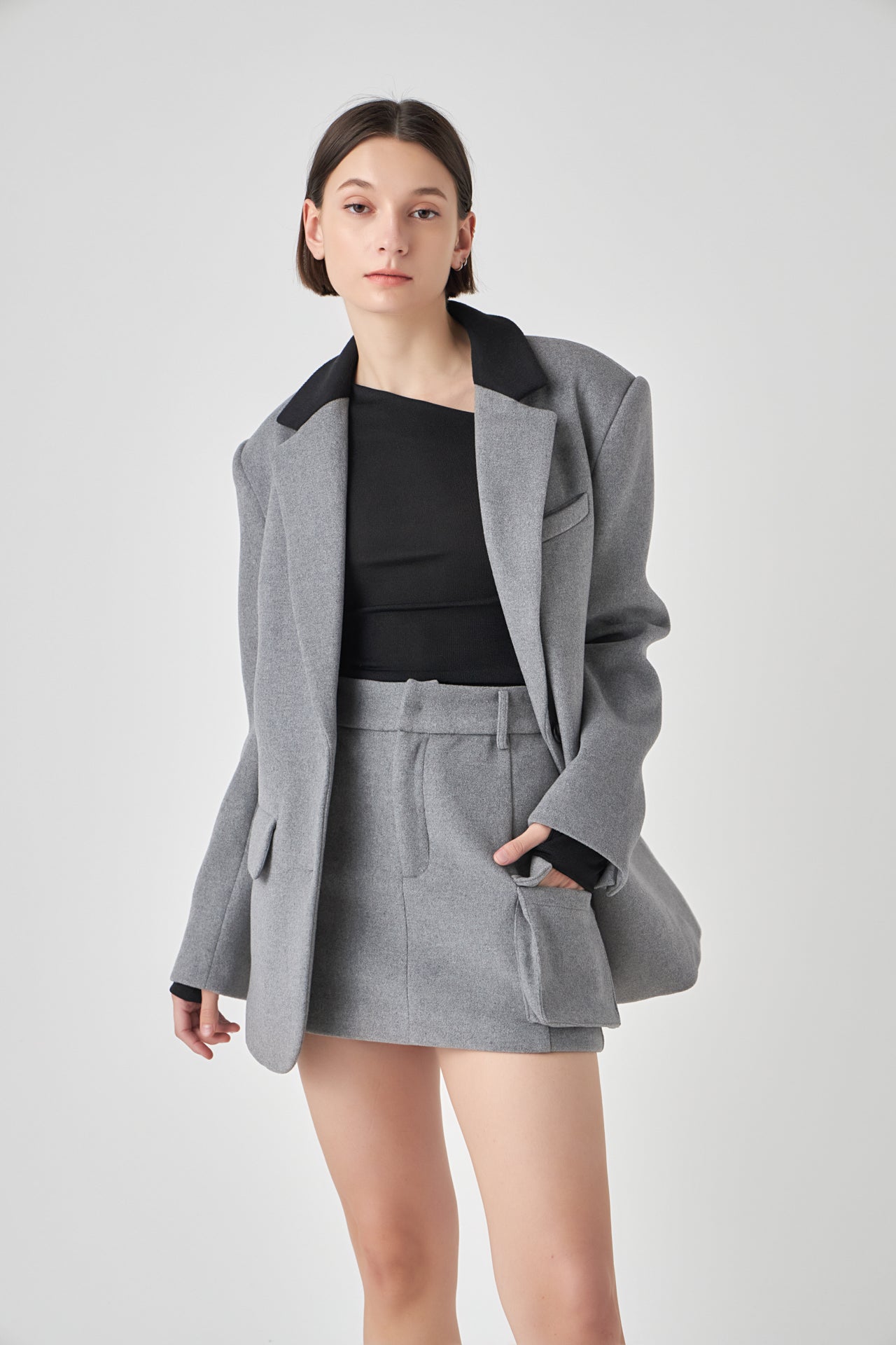 GREY LAB - Wool Oversize Blazer - BLAZERS available at Objectrare