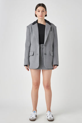 GREY LAB - Wool Oversize Blazer - BLAZERS available at Objectrare
