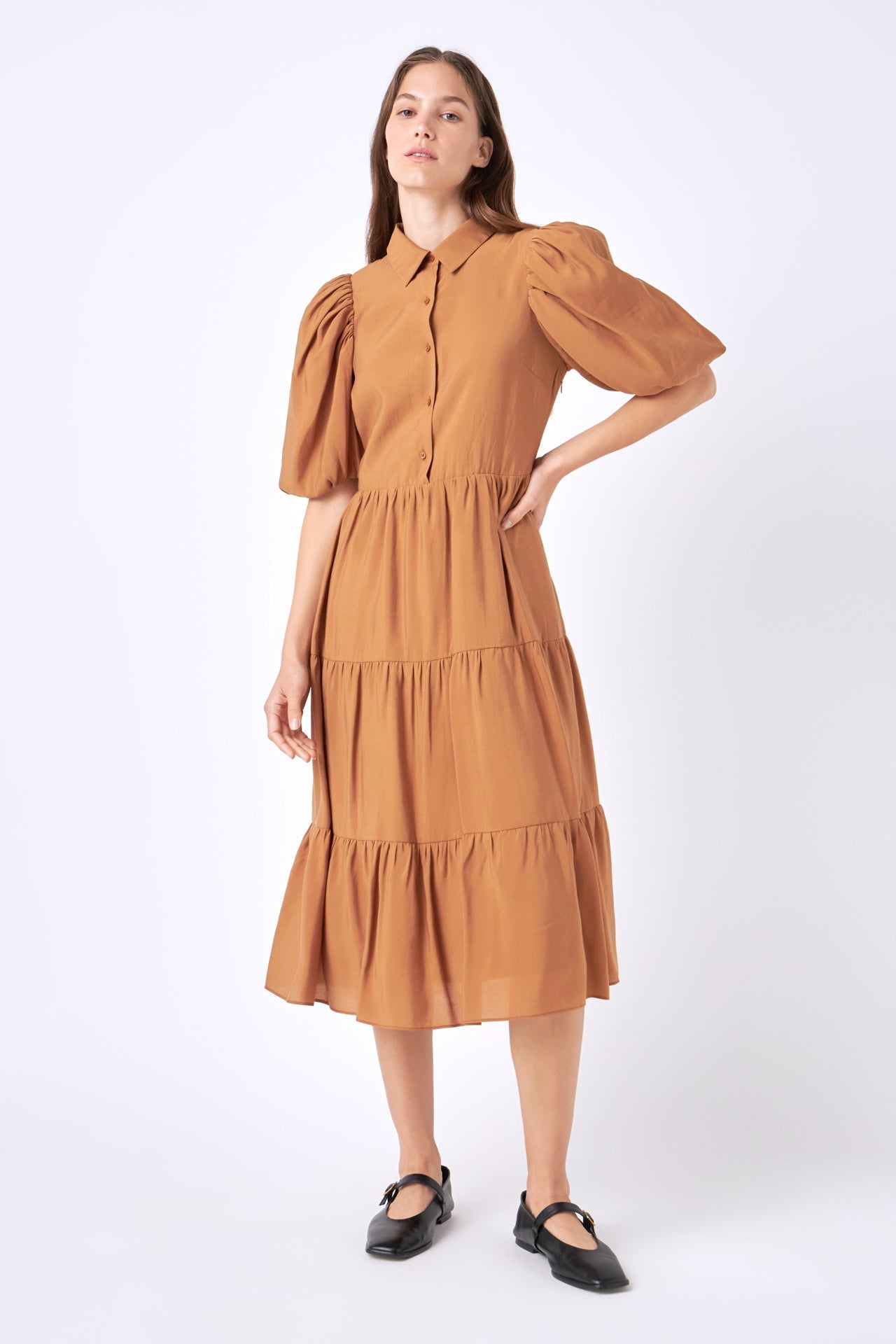 ENGLISH FACTORY - Quarter Sleeve Bow Tie Maxi Dress - DRESSES available at Objectrare