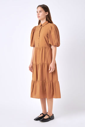 ENGLISH FACTORY - Quarter Sleeve Bow Tie Maxi Dress - DRESSES available at Objectrare