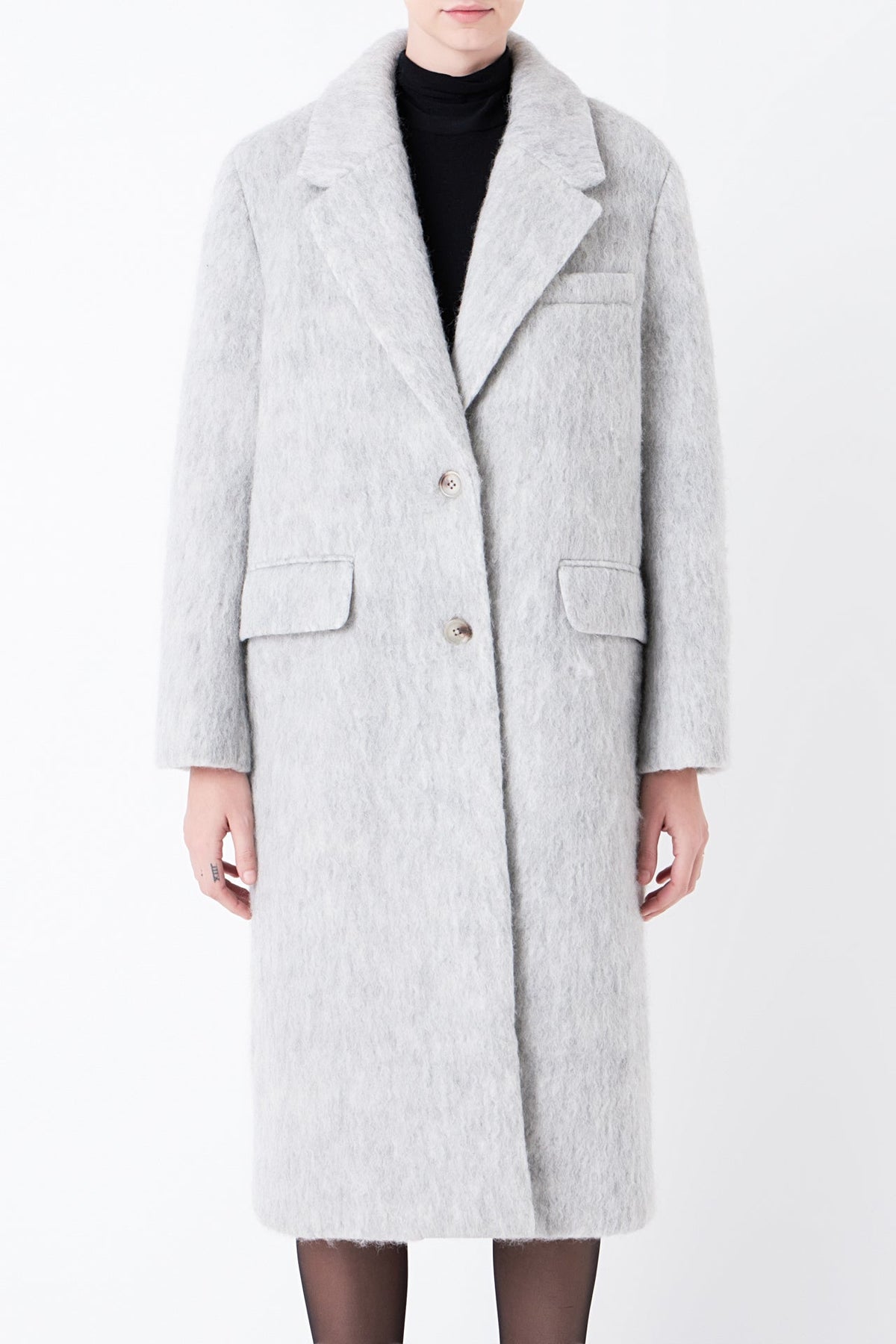 GREY LAB - Oversize Single-breasted Long Coat - COATS available at Objectrare