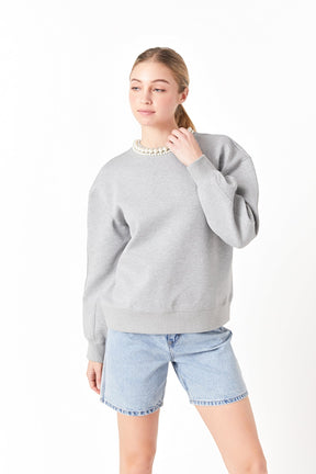 GREY LAB - Pearl Necklace Sweater - TOPS available at Objectrare