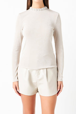 ENDLESS ROSE - Embellished Slub Top - TOPS available at Objectrare