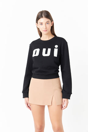 ENDLESS ROSE - Oui Pearl Embellished Sweatshirt - HOODIES & SWEATSHIRTS available at Objectrare