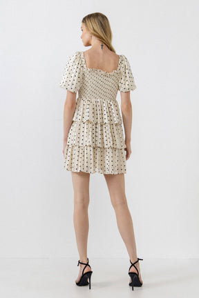 ENGLISH FACTORY - Polka Dot Lurex Multi Tiered Mini - DRESSES available at Objectrare