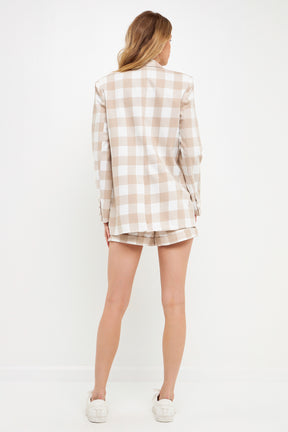 ENGLISH FACTORY - Gingham Blazer - BLAZERS available at Objectrare