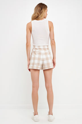 ENGLISH FACTORY - Gingham Shorts - SHORTS available at Objectrare