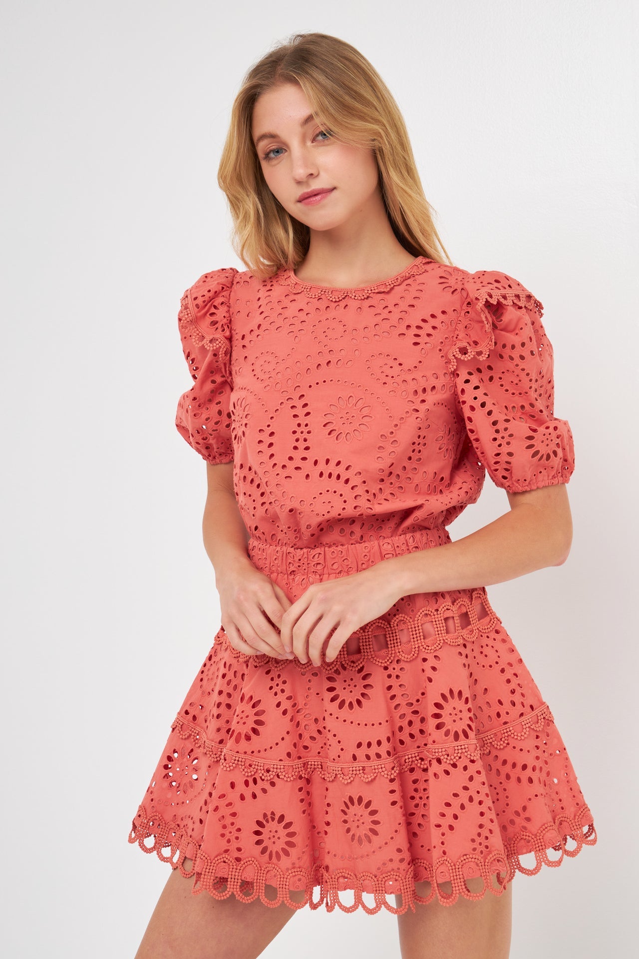 FREE THE ROSES - Lace Puff sleeve blouse - TOPS available at Objectrare