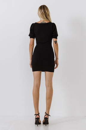 ENDLESS ROSE - Sweetheart Knit Mini dress - DRESSES available at Objectrare