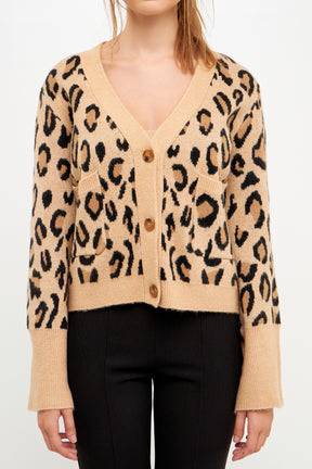 GREY LAB - Leopard Knit Cardigan - JACKETS available at Objectrare