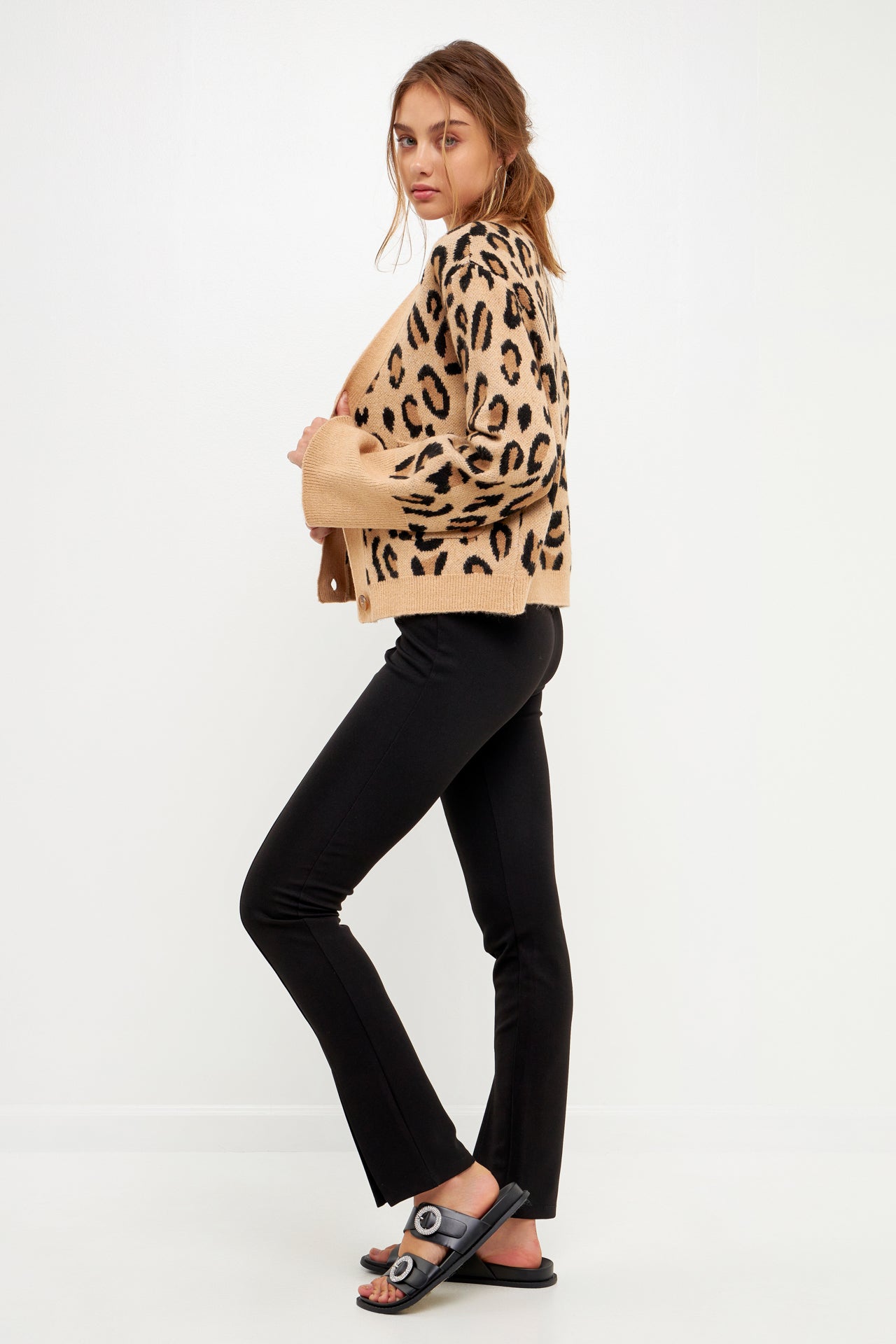 GREY LAB - Leopard Knit Cardigan - JACKETS available at Objectrare