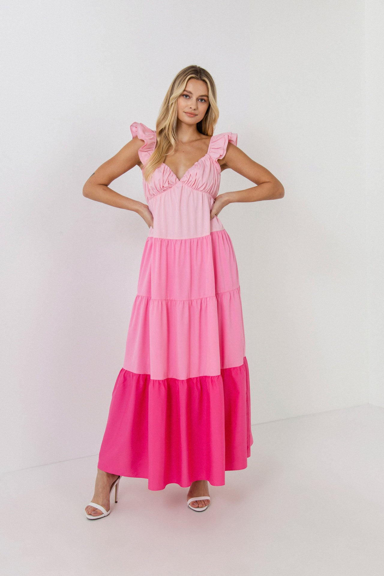 ENGLISH FACTORY - Sweet Heart Color Block Maxi Dress - DRESSES available at Objectrare