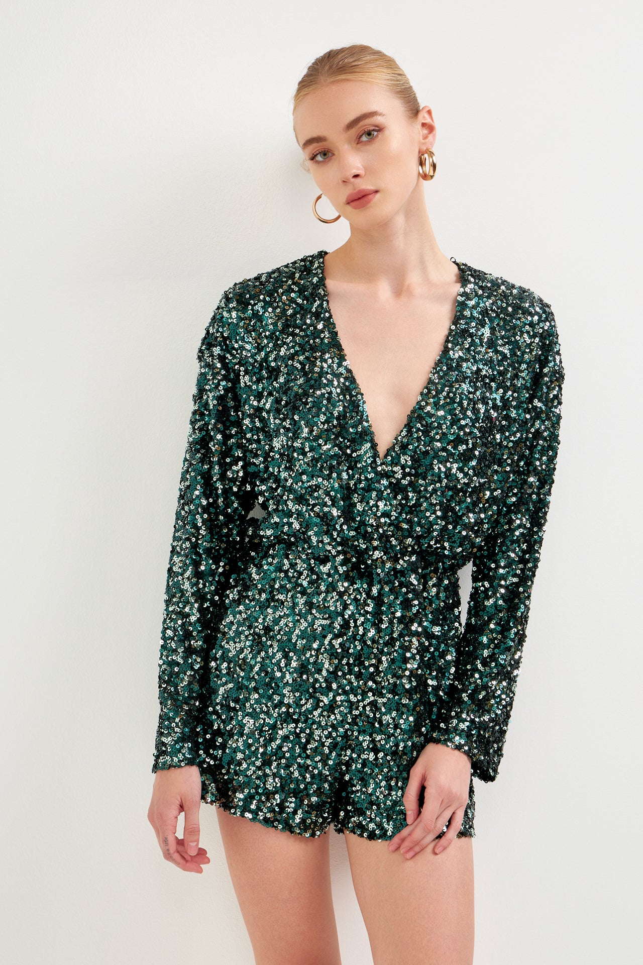 ENDLESS ROSE - Sequin Romper - ROMPERS available at Objectrare