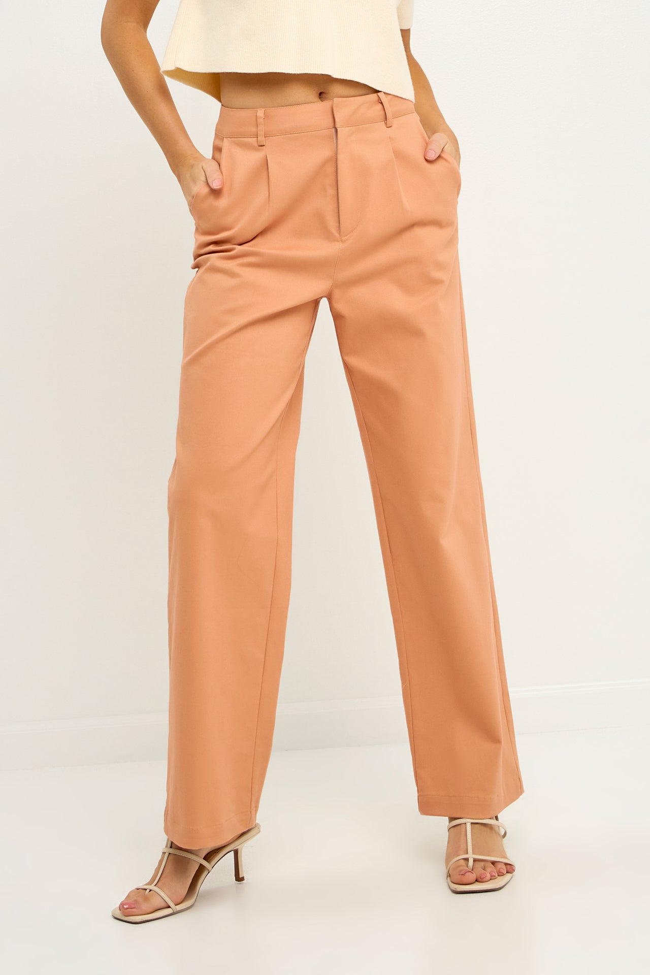 FREE THE ROSES - Relaxed Pleated Trouser Pants - PANTS available at Objectrare