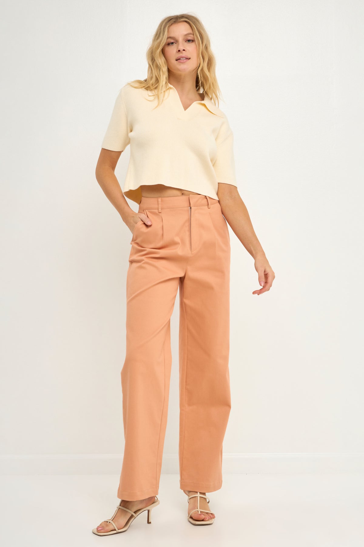 FREE THE ROSES - Relaxed Pleated Trouser Pants - PANTS available at Objectrare
