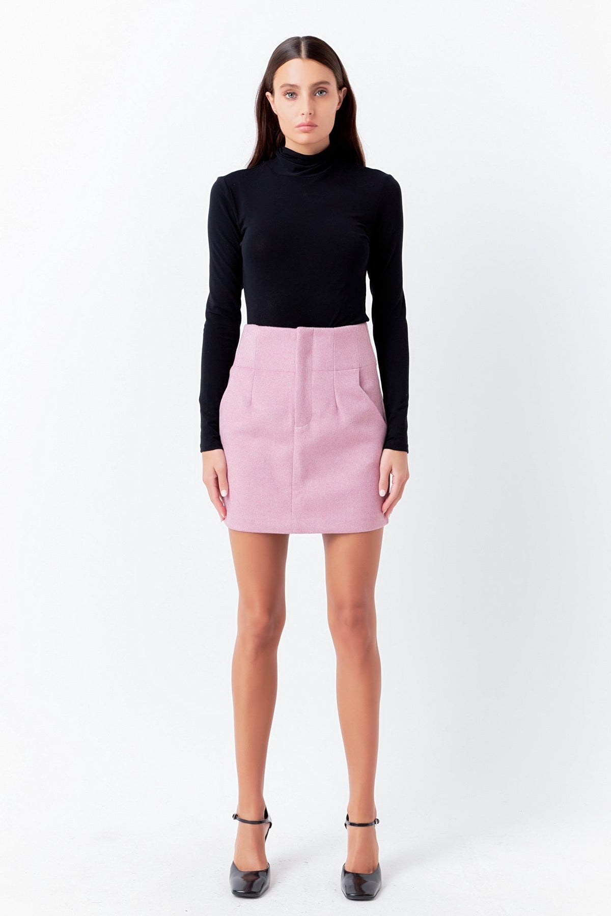 ENDLESS ROSE - High Waisted Wool H Mini - SKIRTS available at Objectrare