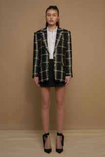 ENDLESS ROSE - Premium Oversized Boucle Blazer - BLAZERS available at Objectrare