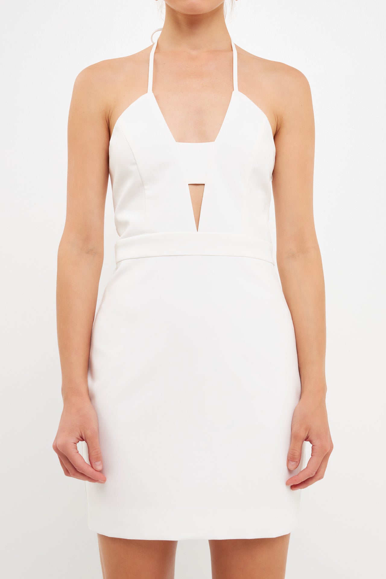 ENDLESS ROSE - Halter Neck Cut Out Mini Dress - DRESSES available at Objectrare