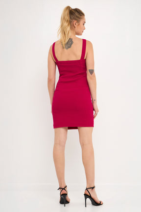ENDLESS ROSE - Soft Touch Plisse Twist Mini Dress - DRESSES available at Objectrare