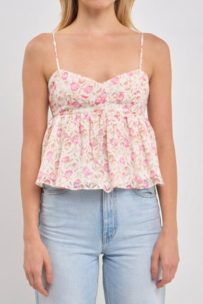 FREE THE ROSES - Floral Baby Doll Top - TOPS available at Objectrare