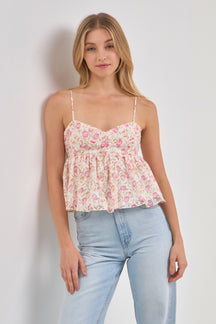 FREE THE ROSES - Floral Baby Doll Top - TOPS available at Objectrare