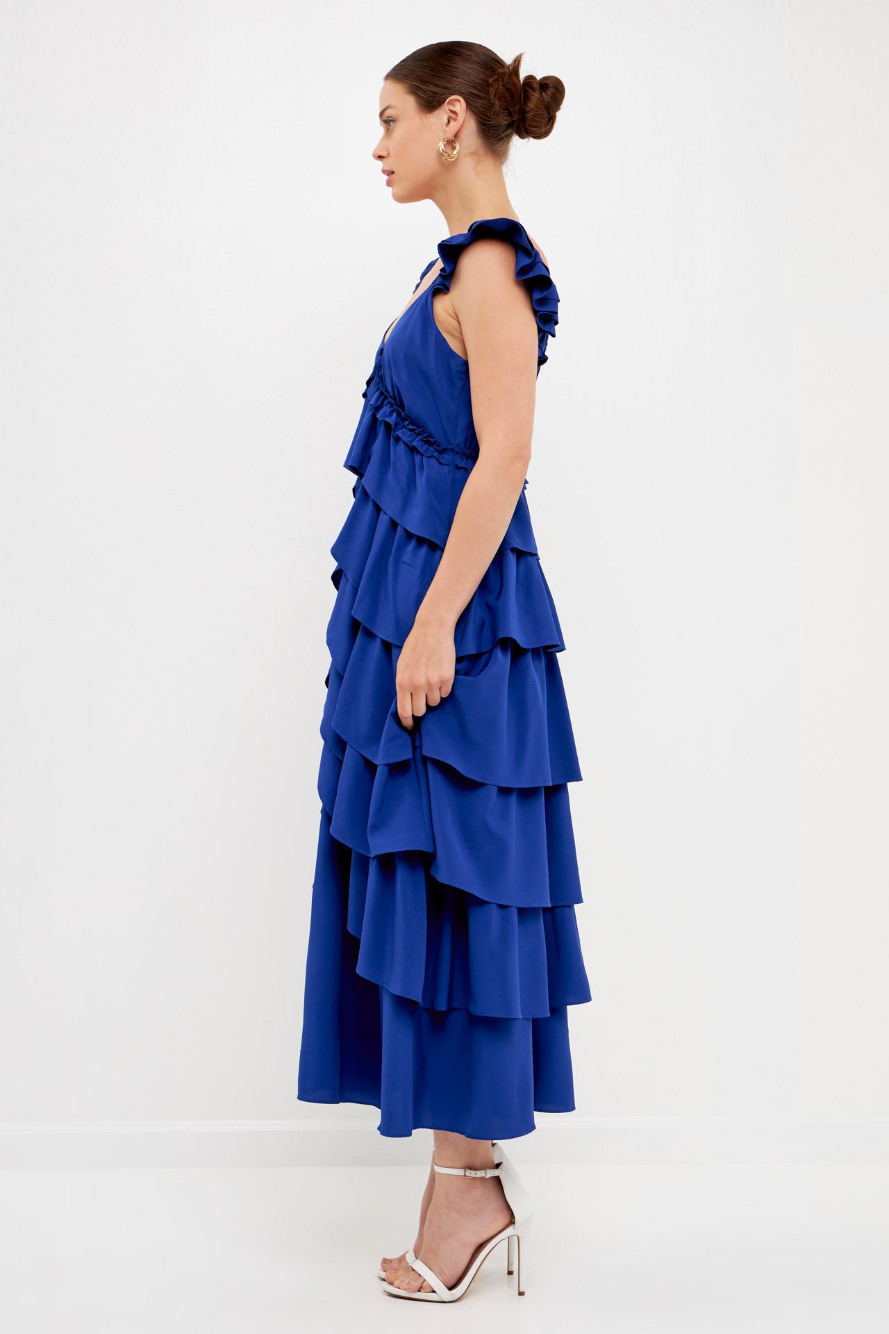 ENDLESS ROSE - Waterfall Tiered Maxi High Low Dress - DRESSES available at Objectrare