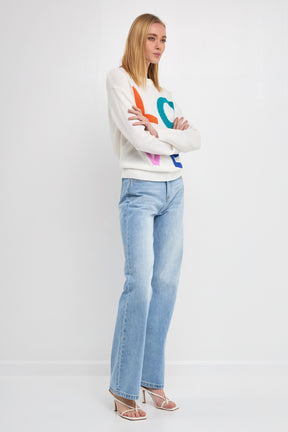 ENGLISH FACTORY - Love Sweater - SWEATERS & KNITS available at Objectrare