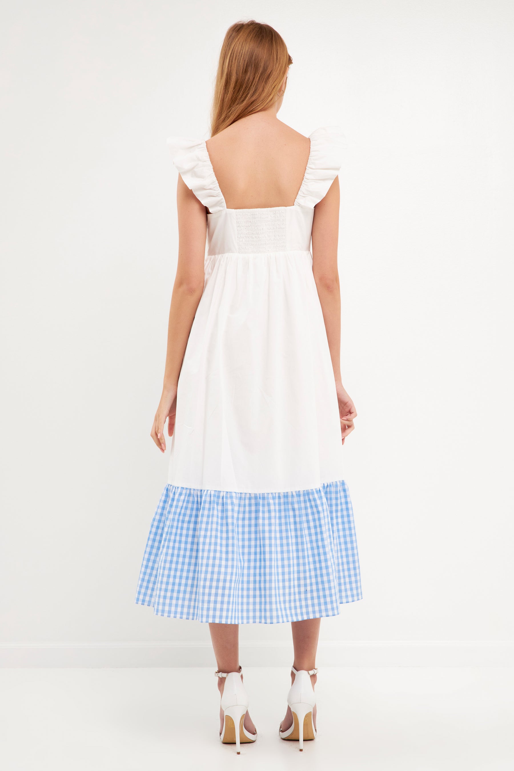 ENGLISH FACTORY - Ruffle Strap Midi Dress - DRESSES available at Objectrare