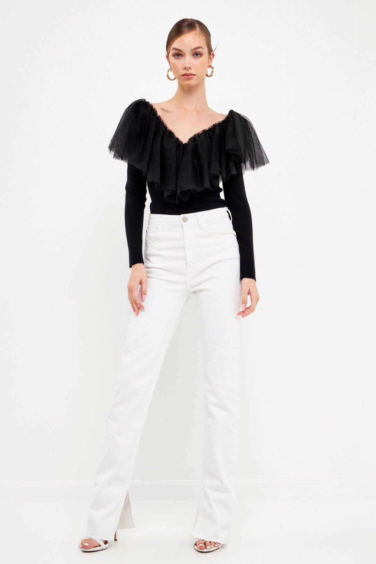 ENDLESS ROSE - Tulle Ruffle Top - TOPS available at Objectrare