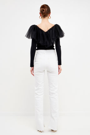 ENDLESS ROSE - Tulle Ruffle Top - TOPS available at Objectrare
