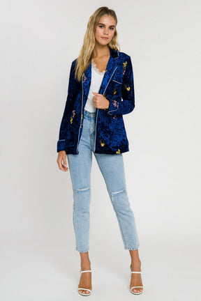 ENDLESS ROSE - Velvet Pajama Jacket - JACKETS available at Objectrare